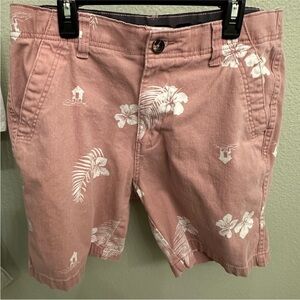Men's Pink Floral Casual Shorts